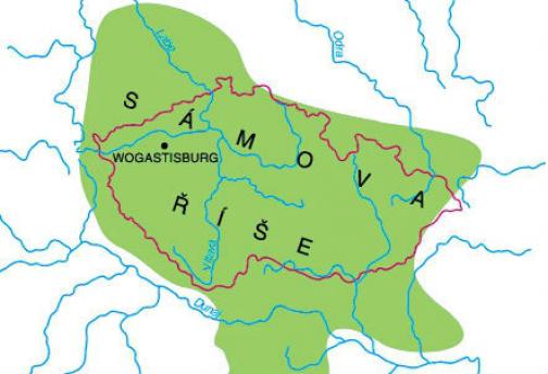 Mapa Sámovi říše